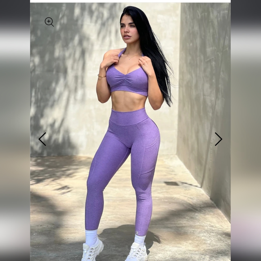 Bombshell New Women's 2 Piece Set Heathered Purple Size Medium